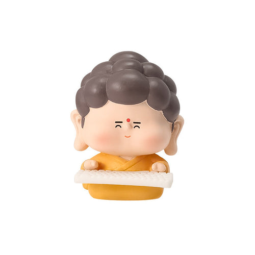 Cute cartoon Buddha figurine with stable emotions