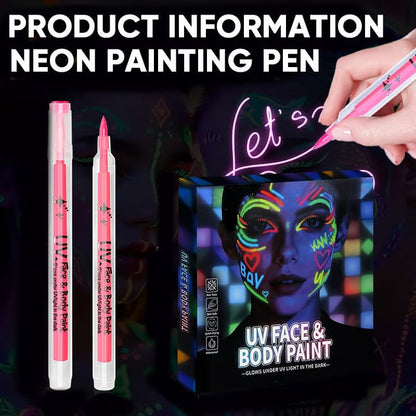 UV Neon Face Paint Markers 12 Colors