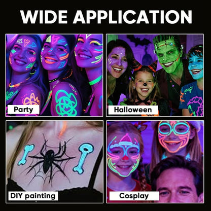 UV Neon Face Paint Markers 12 Colors