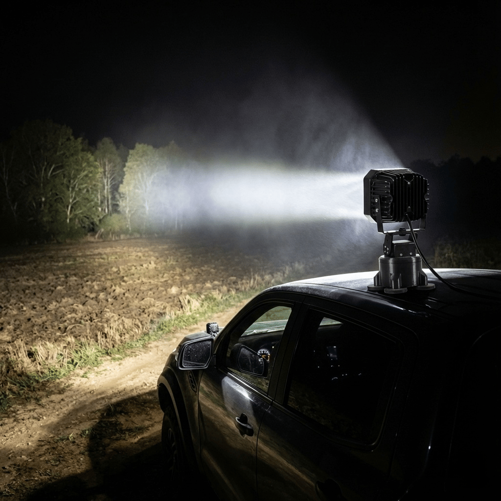 Motorized Remote Control Laser LED Searchlight