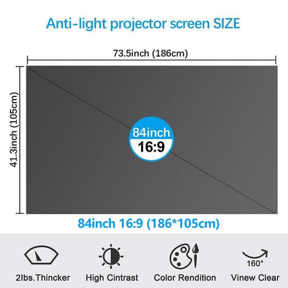 ⚡Hot Sales 49% OFF🔥Anti-Light 4K Projector Screen (16:9)🎥✨