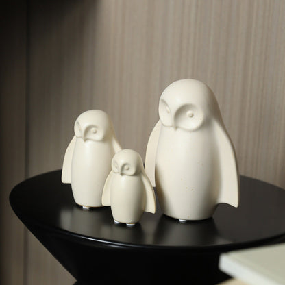 Creative American Modern Ceramic Owl Desktop Ornament Home Decor