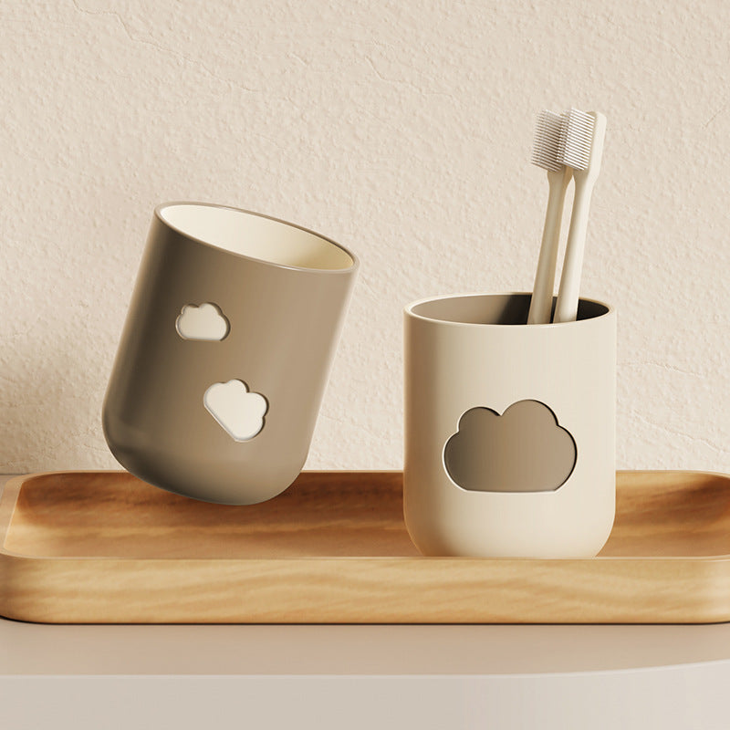 Cloud-shaped mouthwash cup, two-tone cloud-shaped wash cup, household toothbrush cup, cute wash cup for dormitories and students.