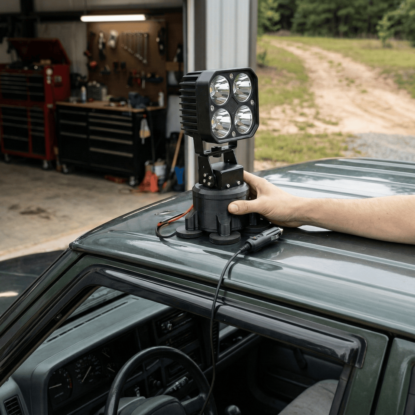 Motorized Remote Control Laser LED Searchlight