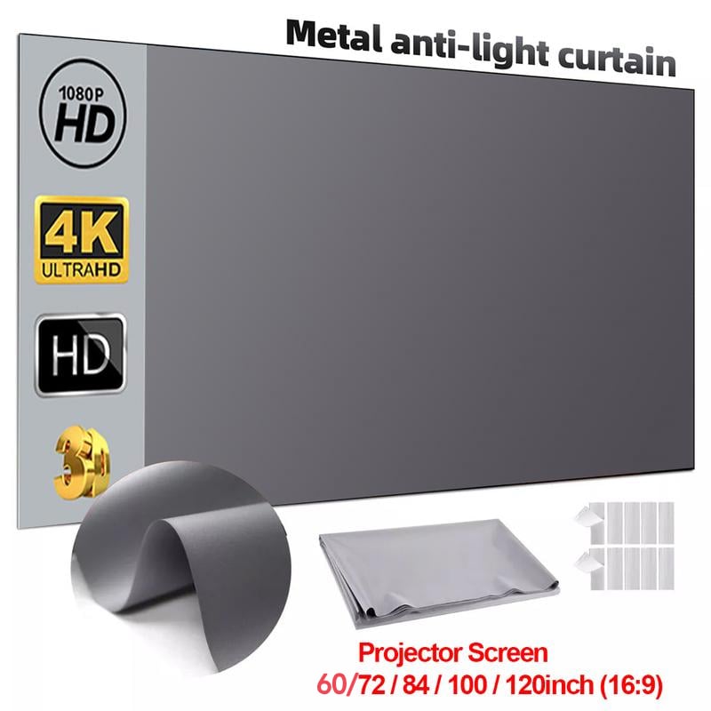 ⚡Hot Sales 49% OFF🔥Anti-Light 4K Projector Screen (16:9)🎥✨