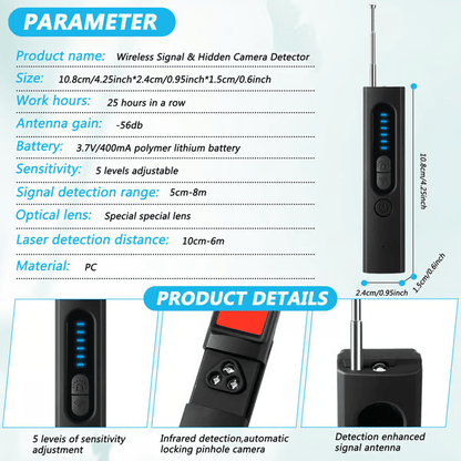 [Protecting your privacy] Hidden Camera Detectors, GPS Tracker Detector and RF Signal Scanner,  Find Out Hidden GPS Trackers